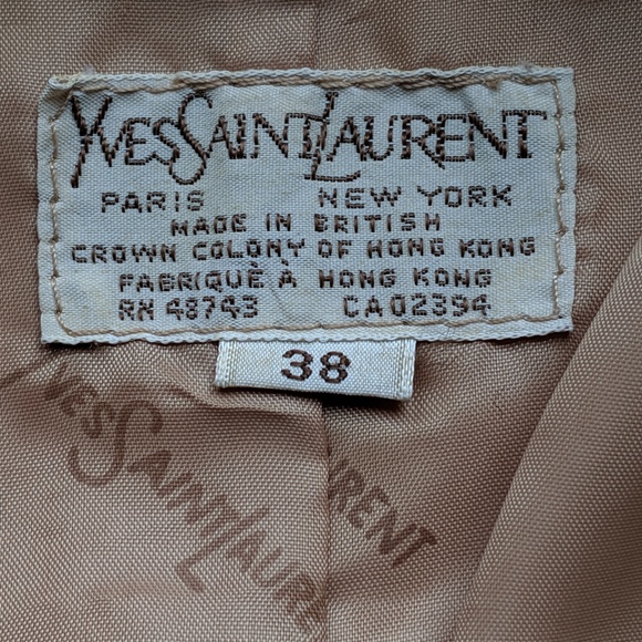 YVES SAINT LAURENT 2 Button Men's Leather Jacket - Picture 8 of 8
